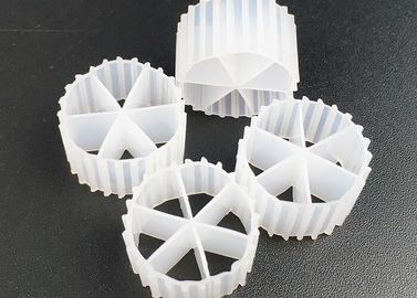 خرید 16*10mm اندازه MBBR فیلتر سلول های زیستی رسانه های ماده ی تازه ای HDPE و رنگ سفید برای RAS online manufacture