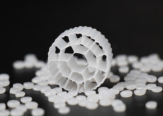 خرید 19 سوراخ K3 فیلتر سلول های زیستی با مواد اولیه HDPE و رنگ سفید online manufacture