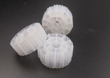 K3 رنگ سفید مواد HDPE MBBR فیلتر رسانه تصفیه آب Bio Cel برای استخر