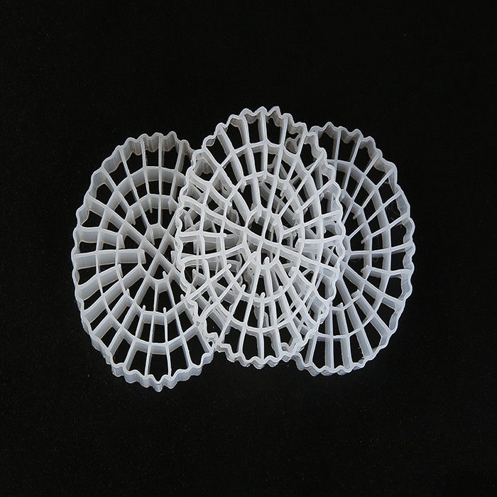 تصفیه فاضلاب رسانه های فیلتر پلاستیکی MBBR HDPE بیومور بزرگ 1200 m2/m3 سطح سطح تجهیزات IFAS