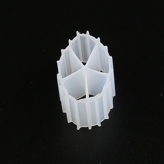 10 * 7mm MBBR فیلتر رسانه های ماده های تازه HDPE رنگ سفید زیست رسانه ها برای تصفیه آب