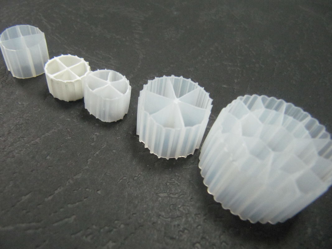 سطح سطح خوب رسانه فیلتر MBBR با رنگ سفید و مواد HDPE برای RAS