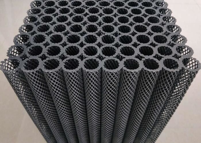 بیو بلاک Hdpe مواد پلاستیکی لوله برای تصفیه آب سیاه رنگ گرم برای آبداری