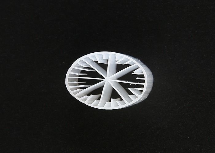 15 * 15mm اندازه MBBR Bio Media Virgin مواد HDPE رنگ سفید برای مخزن آناروبیک