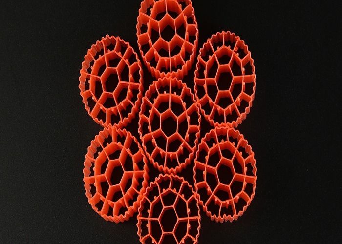 مواد HDPE K1 رسانه فیلتر 25 * 10mm اندازه و رنگ سفید برای تصفیه فاضلاب